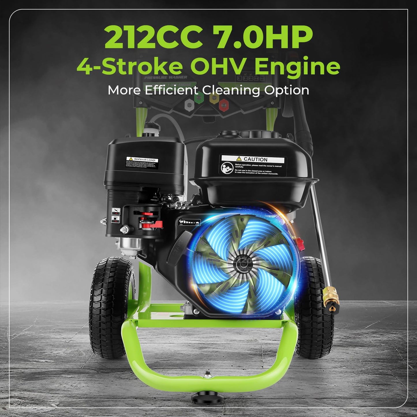 4200PSI Gas Pressure Washer 4.0GPM Gas Power Washer 212CC Gas Powered Washing Machine Commercial High Pressure Washer with 25ft Hose&5 Nozzles for Patio Garden Yard Vehicle,EPA/CARB/ETL
