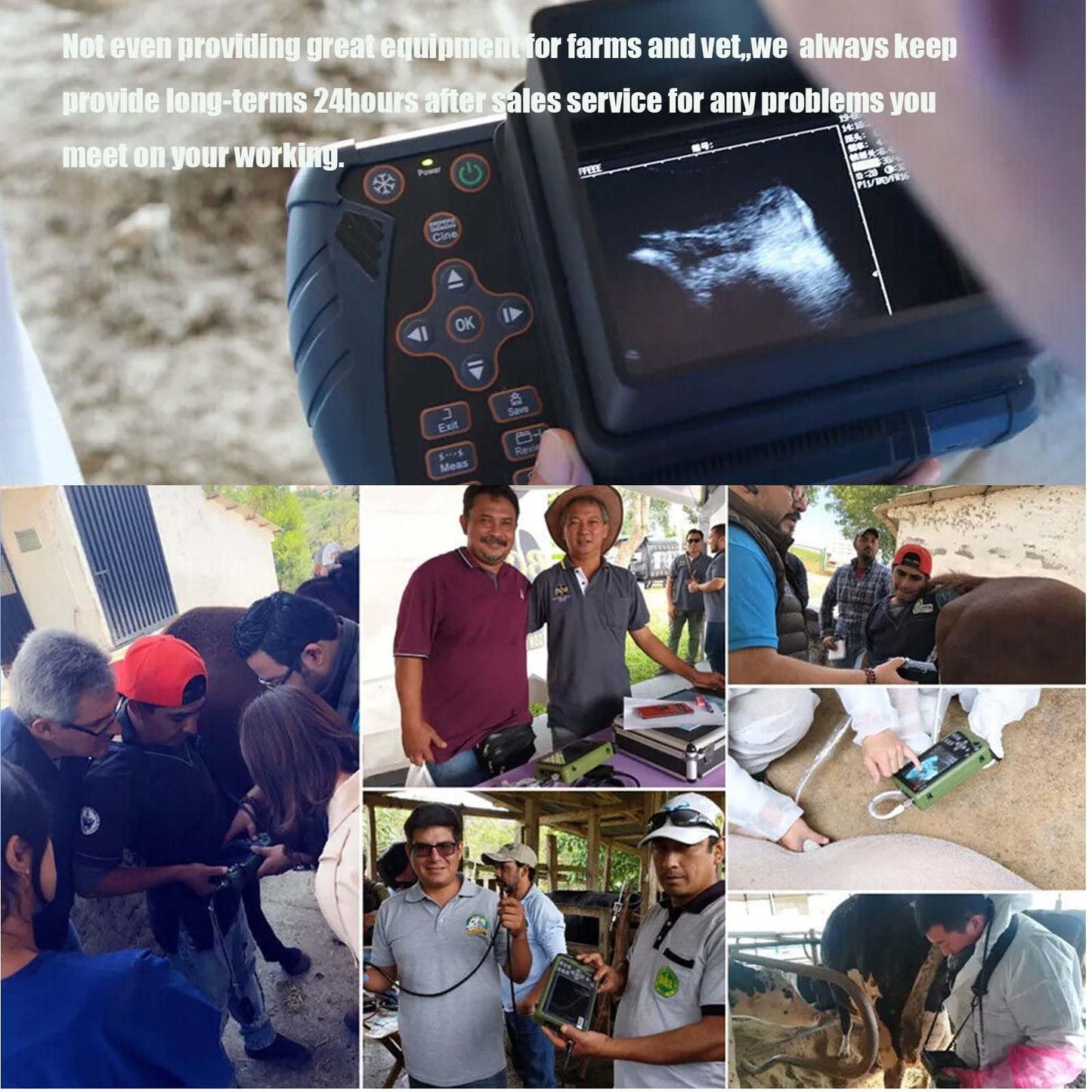 DAWEIanimed DAWEI Portable Ultrasound Machine Vet Ultrasound Scanner for Pregnancy with 3.5Mhz Rectal Convex Probe for Hoese,Cattle,Cow,Goat,Pig Livestock