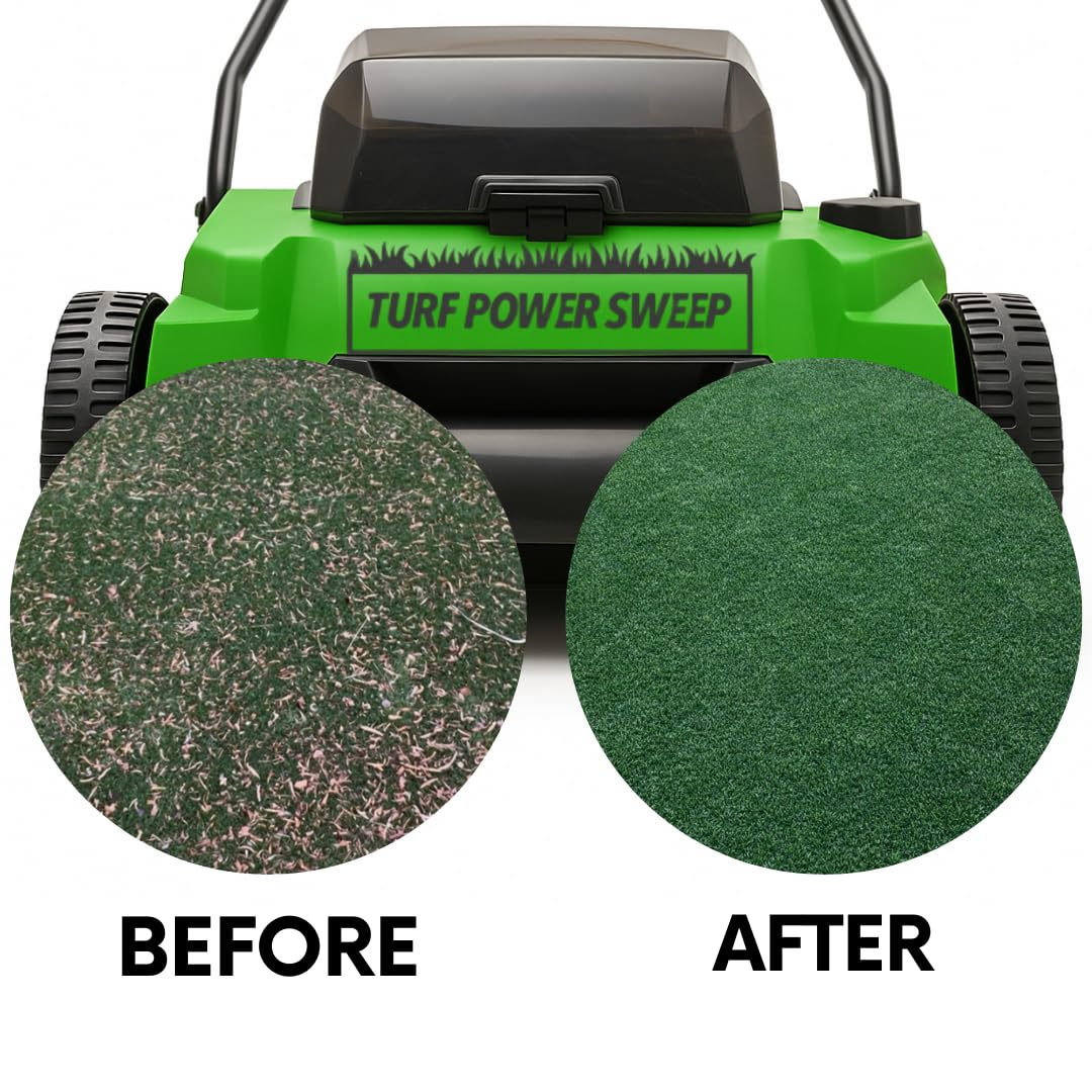 Turf Power Sweep by Turf Product Solutions - Cordless Battery Powered Artificial Grass Power Sweeper