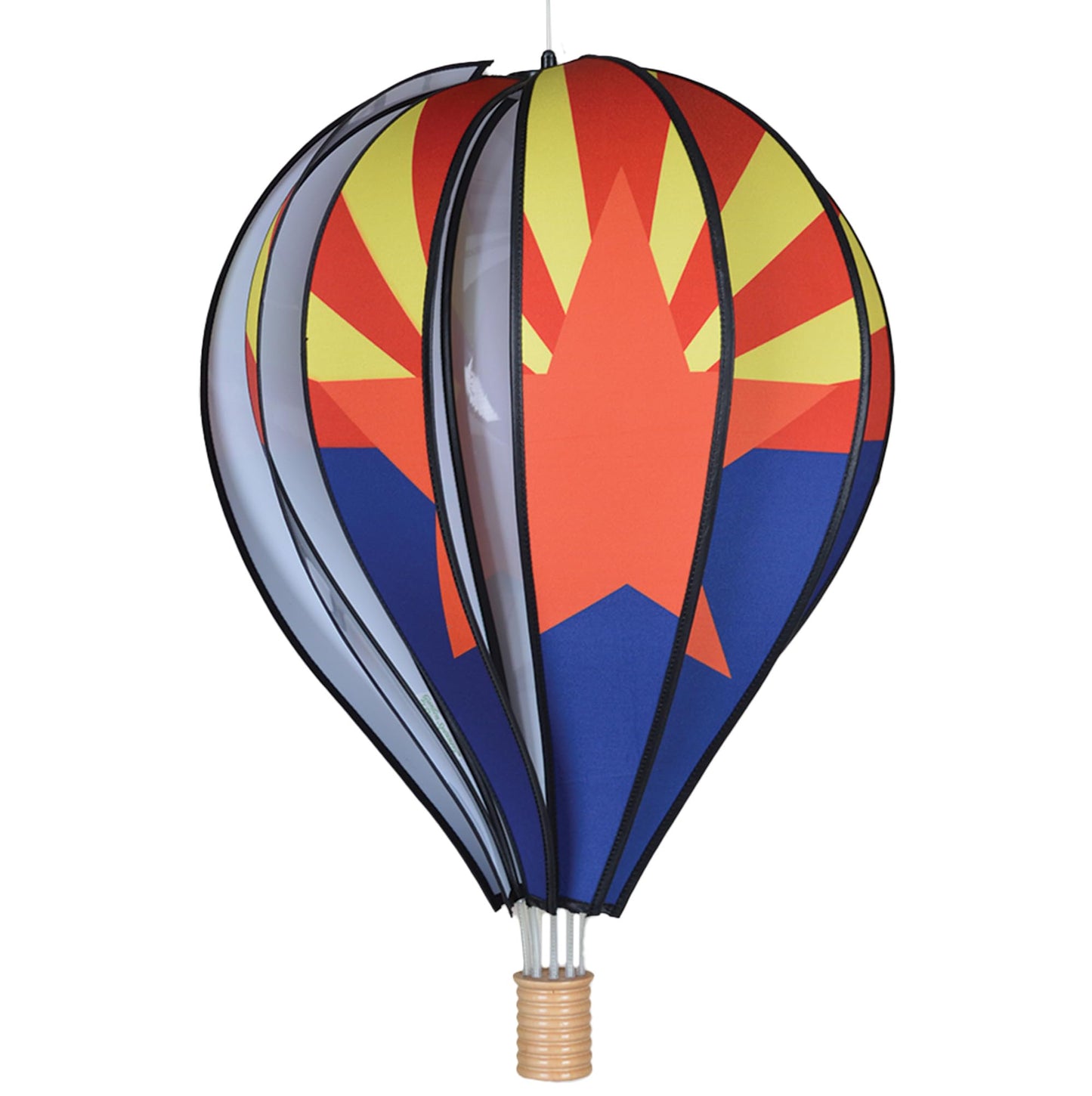 Hot Air Balloon Hanging Garden Spinner 22" - Vibrant Arizona Design, Weather-Resistant Outdoor Decor, Durable & Lightweight for Patios, Yards, and Gardens - Eye-Catching Wind Spinner