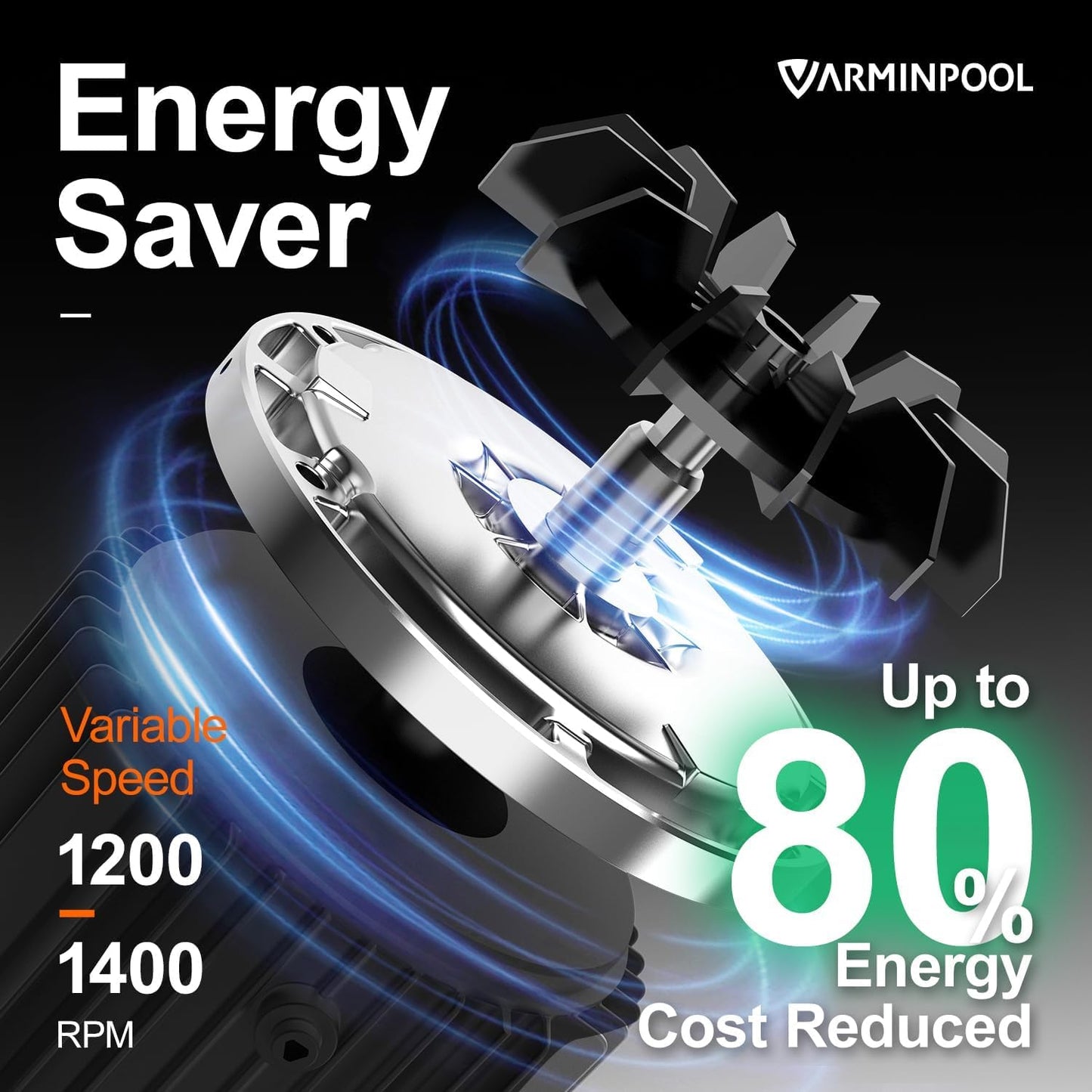 VARMINPOOL Variable Speed Pool Pump Inground, 2.5HP, 10567GPH High Flow Energy Efficient Pool Pump for Above Ground Pool, Programmable Timer, Rain Cover, 220V, Large Filter Basket