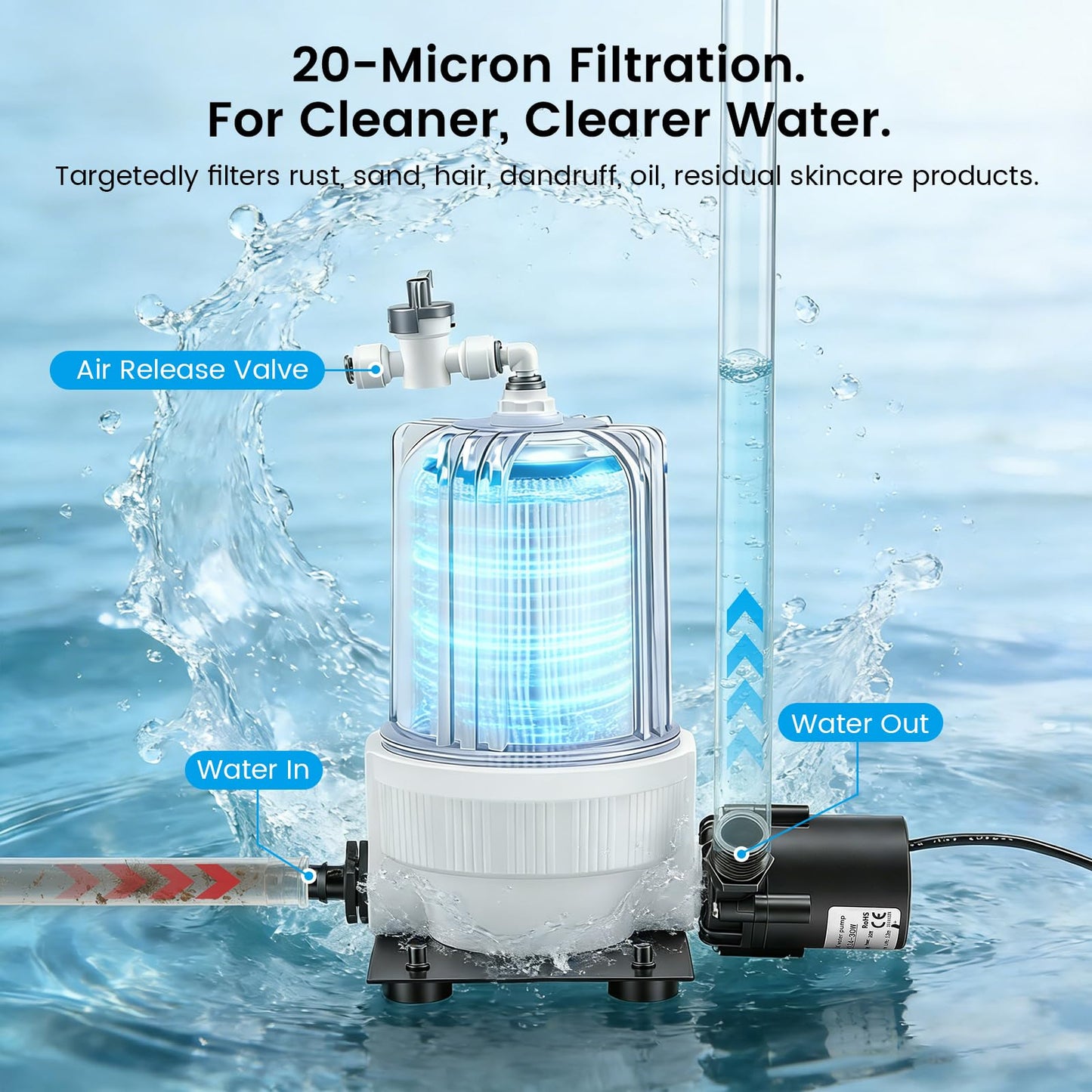 BAOSHISHAN Cold Plunge Chiller, 1/3 HP Ice Bath Chiller, Fast Cooling to 50F, Easy Setup with Pre-Assembled Pump & 20 Micron Filter, Ultimate Muscle Recovery System 110V