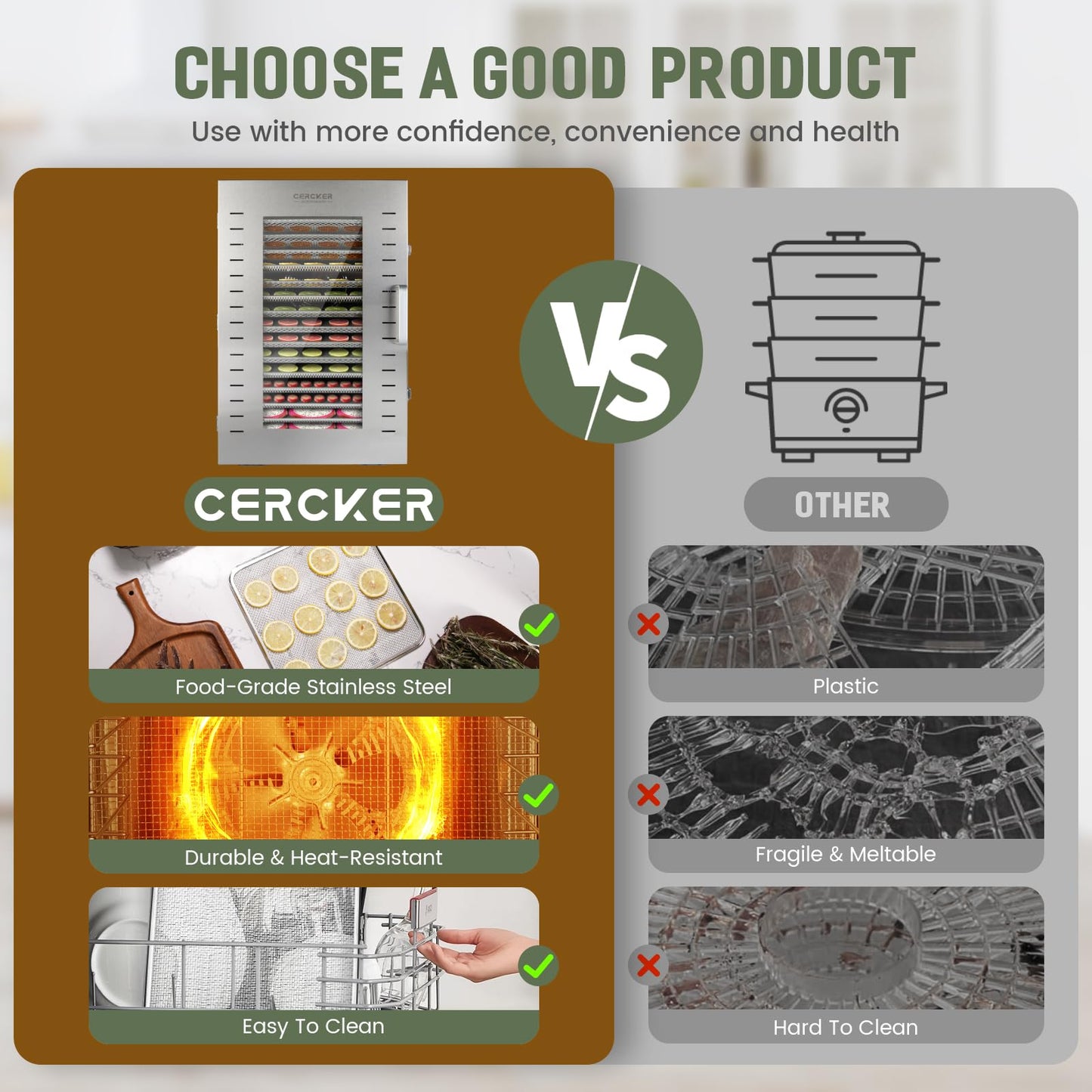 Commercial Food-Dehydrator Machine 16 Trays, 27.28ft² Large Meat-Dehydrator for Food Dryer 70ºF-190ºF,Stainless Steel Fruit Dryer for Jerky, Beef, Herbs