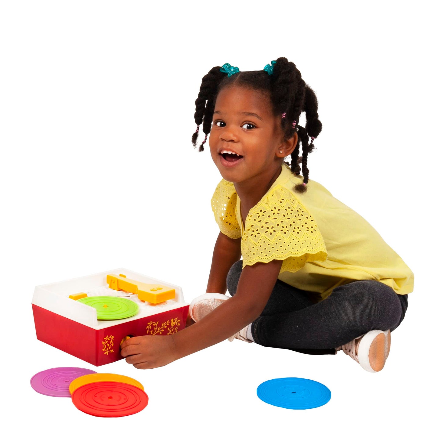 Fisher Price Classics - Record Player - Retro, Tactile Interactive Retro Toy for Kids, Girls, Boys, Toddlers, Baby, Preeschooler, Unisex 18 Months +