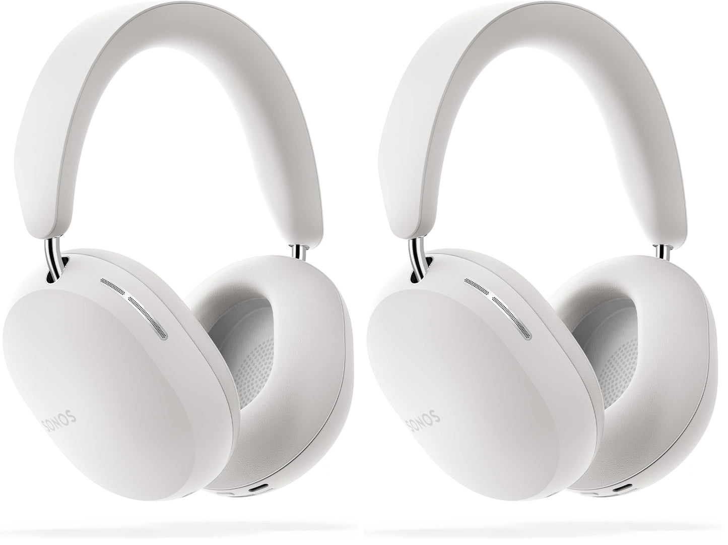 Sonos Ace | Noise Cancelling Wireless Over-Ear Headphones with Bluetooth, 30-Hour Battery Life, Spatial Audio, Dolby Atmos, Dynamic Head Tracking - White (Pack of 2)