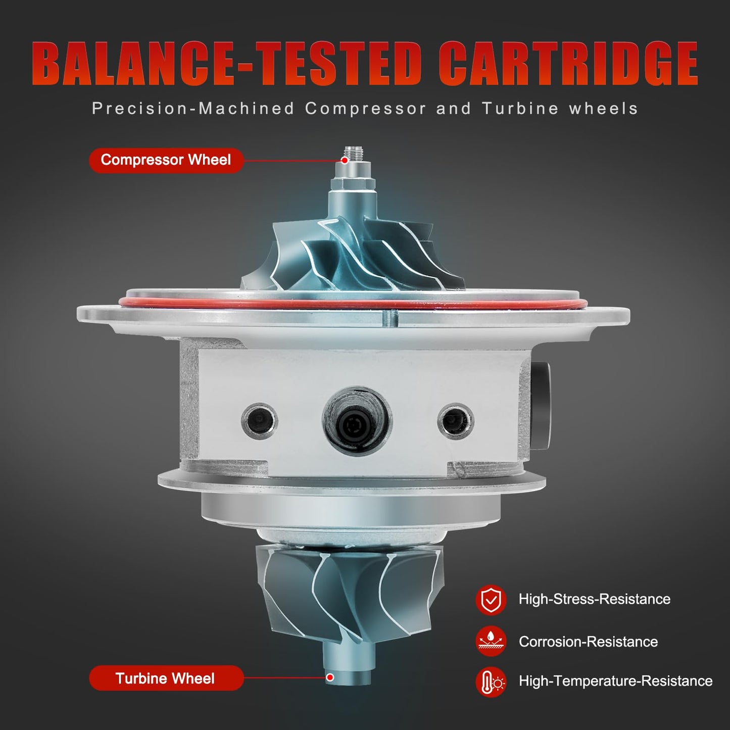 TEMSONE 1.4 L Turbocharger with Gaskets Repair kits Compatible with 2011-2015 Chevy Chevrolet Cruze 2012-2020 Sonic 2013-2021 Trax 2013-2021 Buick Encore Replace# 667-203 55565353 GT1446 Turbo Charger