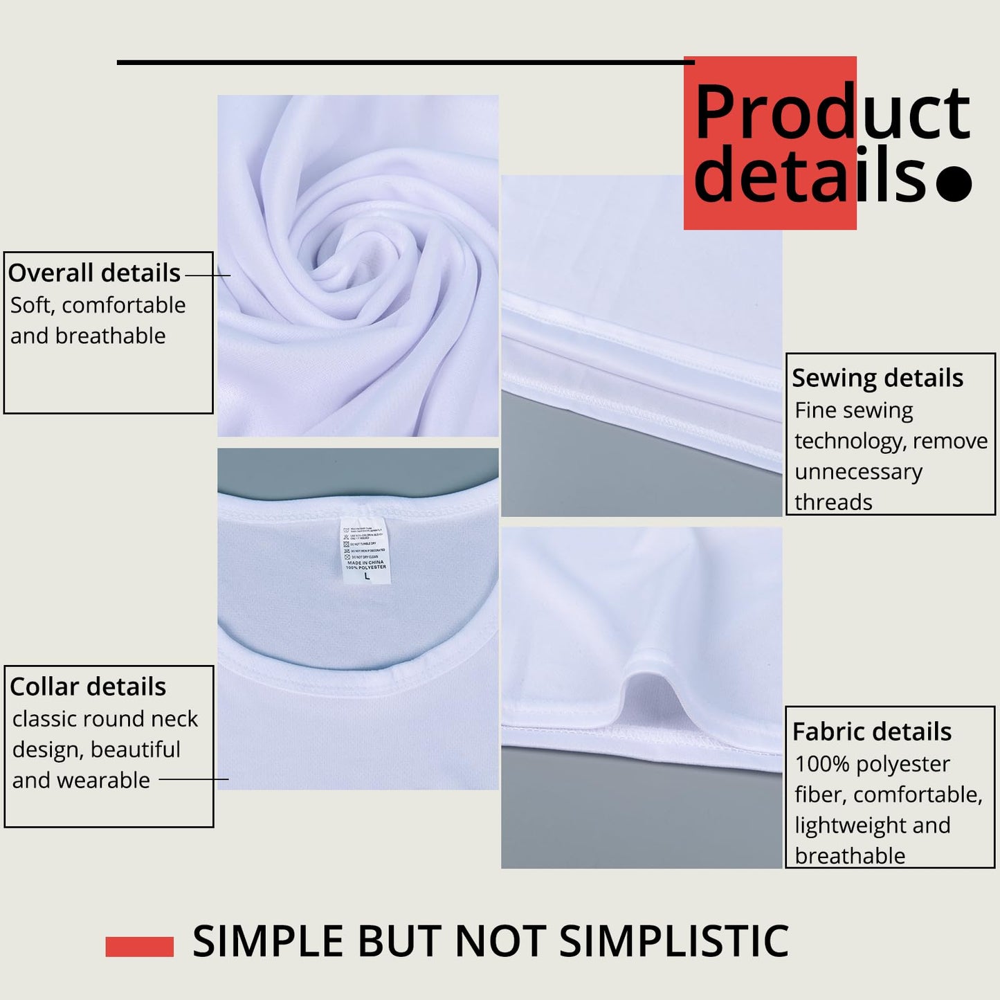HTVRONT Heat Press Machine for T Shirts Purple - Auto Heat Press 2 with Adjustable Pressure & Higher Heating Height + 5 Pack Polyester T-Shirts Blanks - White Crew Neck Short Sleeve Shirts