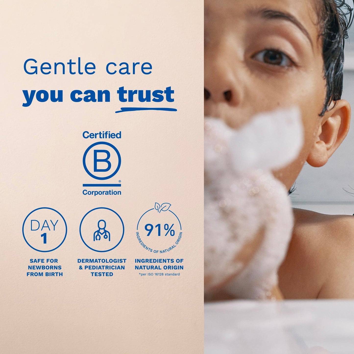 Mustela Baby Multi-Sensory Bubble Bath with Natural Avocado – Biodegradable Formula & Tear Free - from Birth on - 6.76 oz.