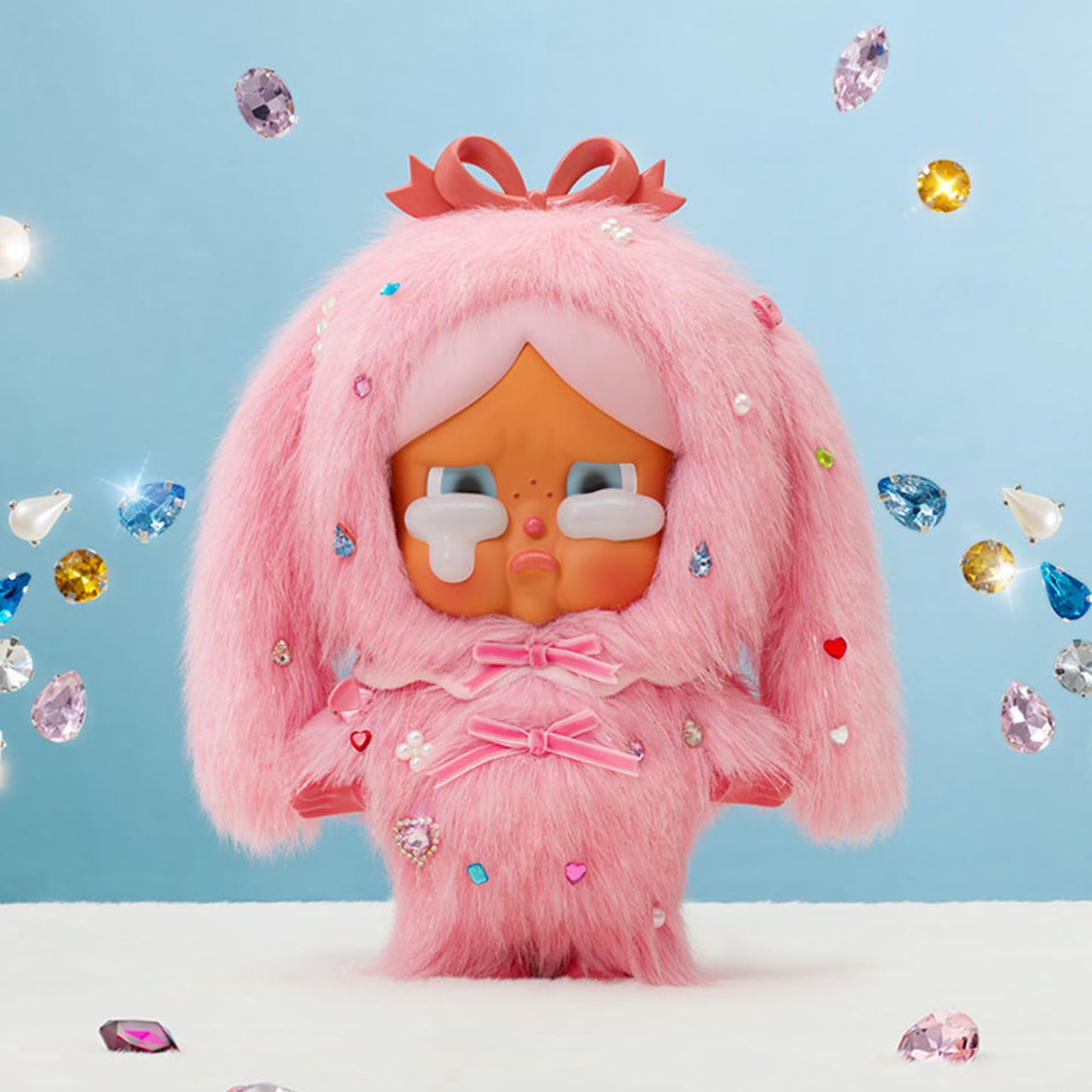POP MART MEGA Crybaby 400% Crying in Pink 27.6cm/ 10.87inches Figurine, Toys for Mordern Home Décor, Collectible Art Toy