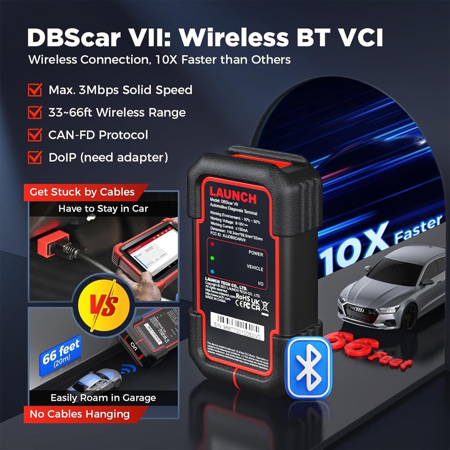 Launch X431 CRP919XBT 2026 Bidirectional Scan Tool with ECU Code, CANFD&DoIP, Wireless Full System Car Diagnostic Scanner, FCA AutoAuth, VAG Guided, 35+ Resets, 2 Yrs Free Update, Upgraded of CRP919X