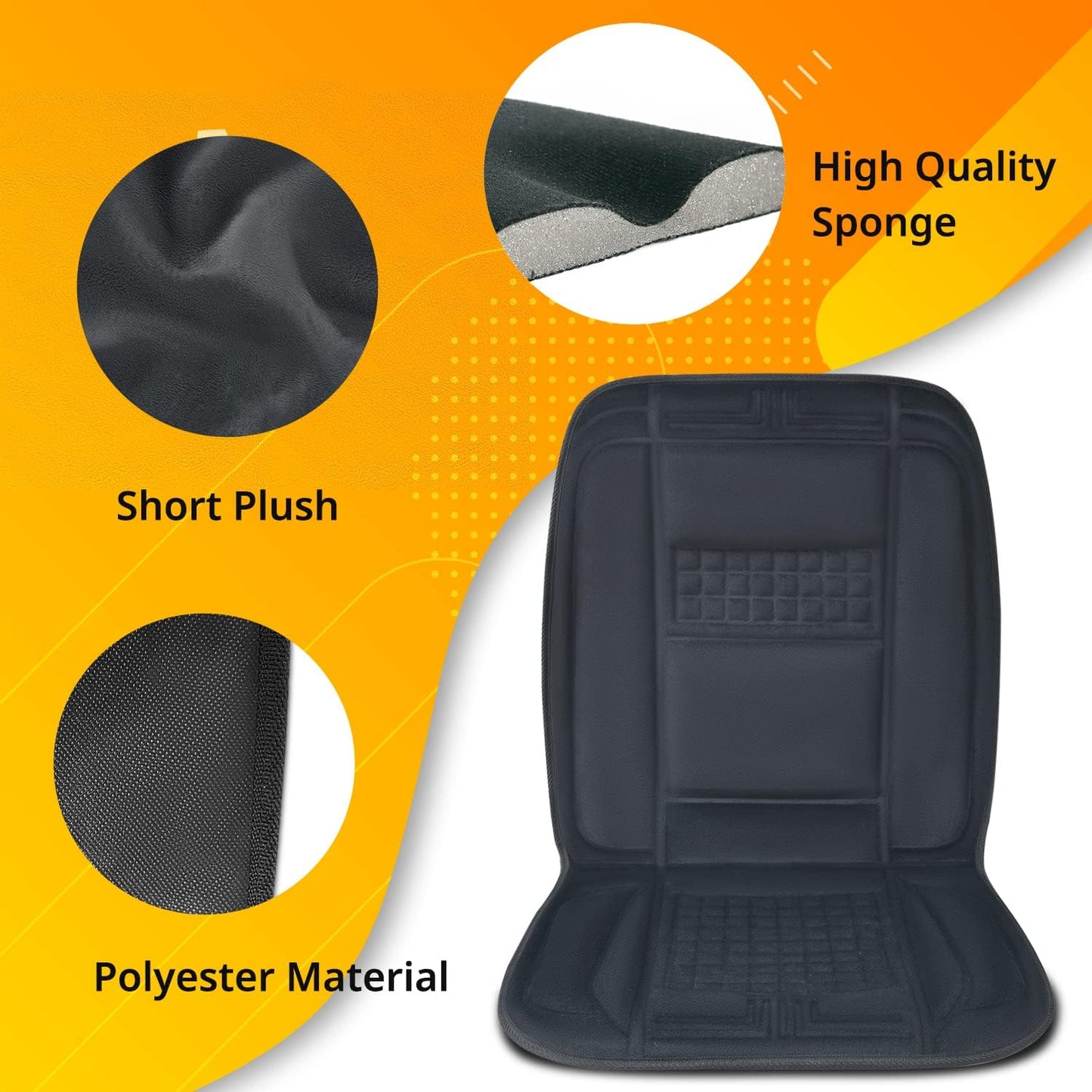 CARSHION Heated Seat Cover 22“ Wide with Fast Heat Large Size Warmer for Winter