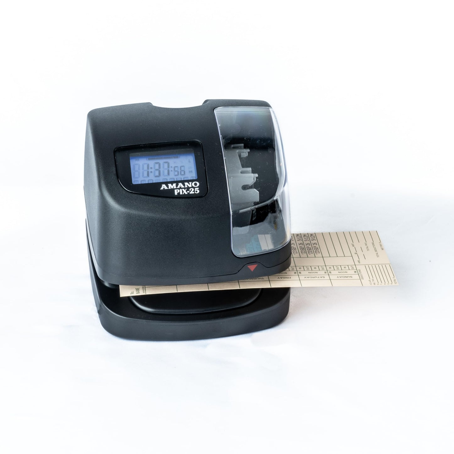 Amano PIX-25 Automatic Date & Time Stamp Machine — Digital Document Stamper for Office, Atomic Clock Accuracy, Electronic Time Clock for Employees, Made in USA