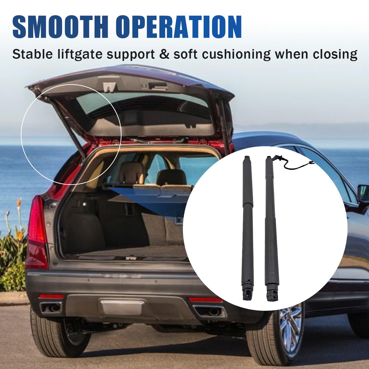 Rear Liftgate Lift Support Set Compatible with Cadillac XT5 2.0L 3.6L 2017-2025 Passenger & Driver Side Tailgate Strut replace for 84452522 23508434 23508432 84096324