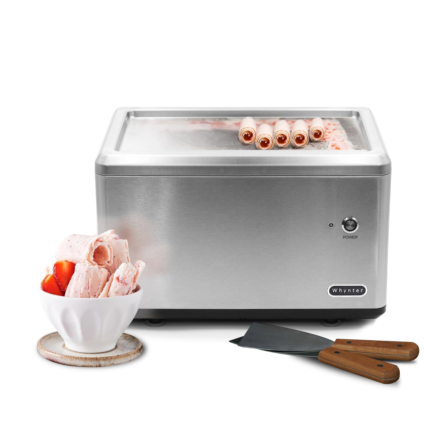 Whynter ICR-300SS 0.5-Quart Stainless Steel Rolled Ice Cream Maker With Compressor
