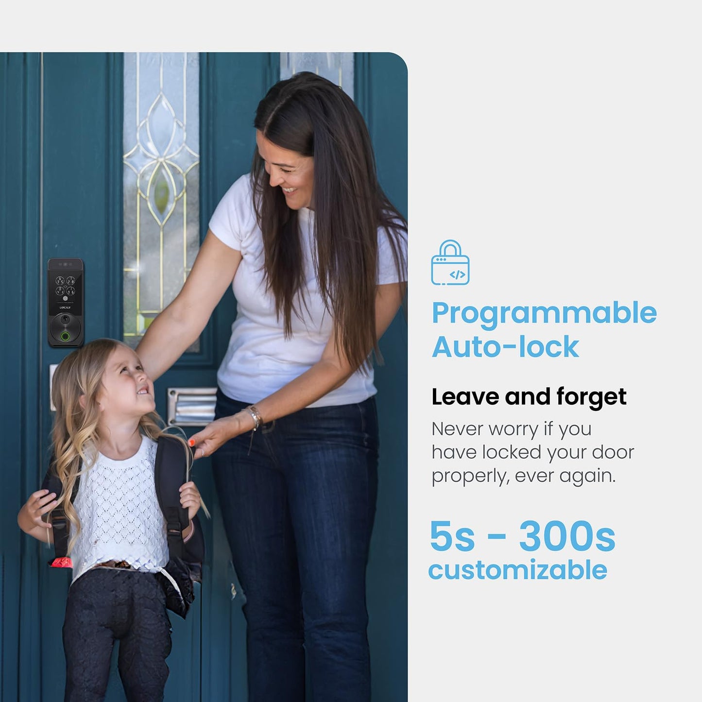 Lockly Visage Zeno Series Smart Lock, Facial Recognition & Fingerprint Keyless Entry Door Lock, Built-in Wi-Fi Deadbolt with Apple Home Key, PIN Genie Keypad, App Remote Control (Matte Black)
