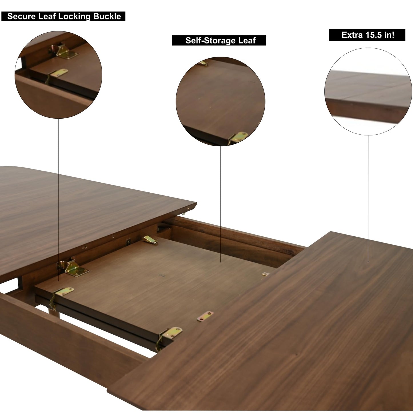 Urban Elements Modern Dining Set for 4 6 8 and 10 – Elegant Natural Walnut/Oak Finish, Comfortable Seating, Perfect for Family Gatherings and Contemporary Spaces