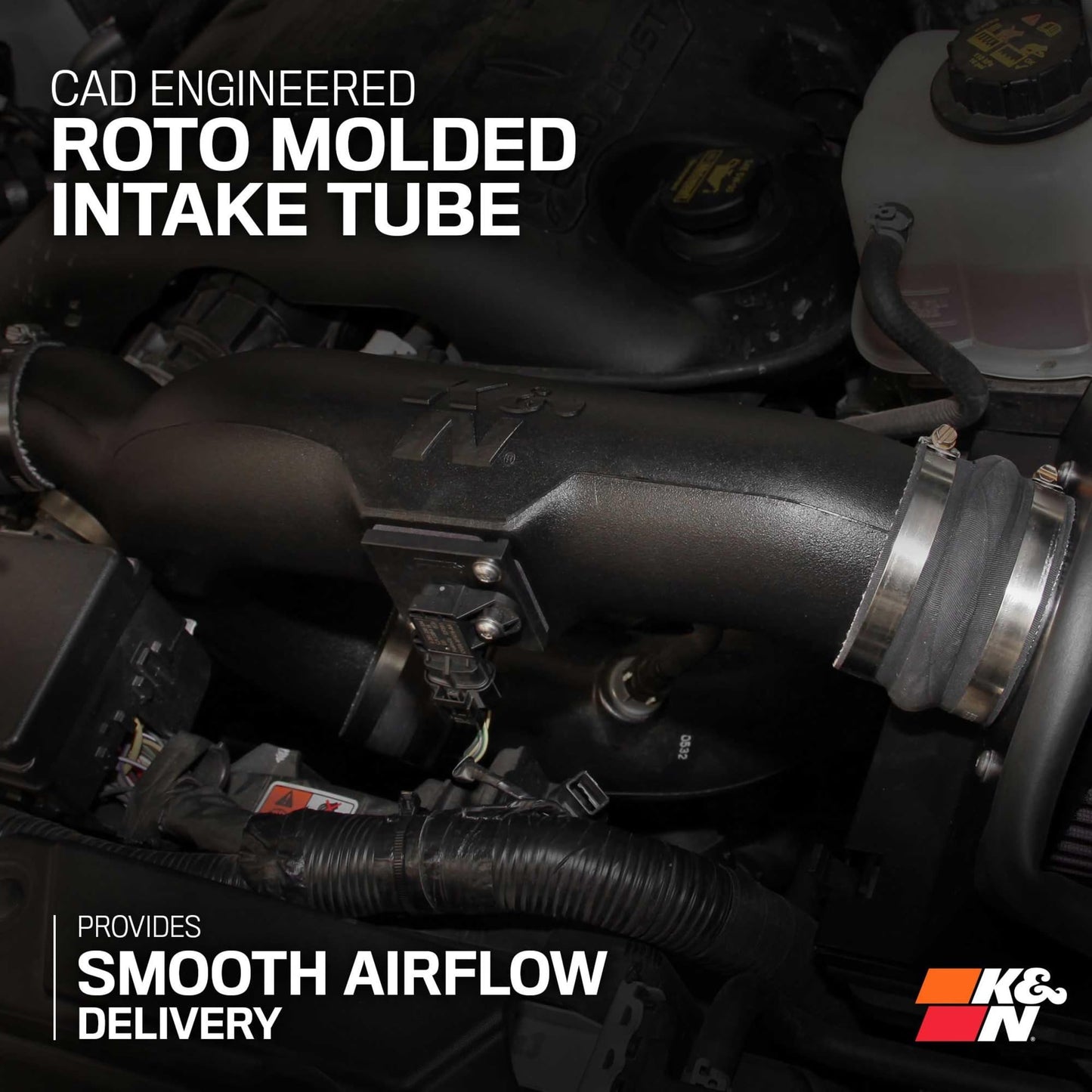 K&N Cold Air Intake System: High-Flow Air Filter, Increase Performance & Towing: Compatible with 2011-2014 FORD F150, 57-2581