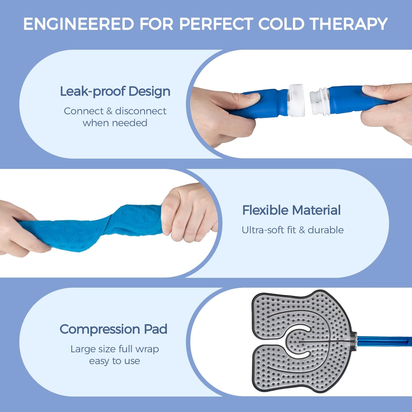 Cold Therapy Machine for Post-Surgery & Sports Injuries, Ice Machine for Knee After Surgery with Digital Control, Ideal for Knee, Shoulder, Back Pain Relief