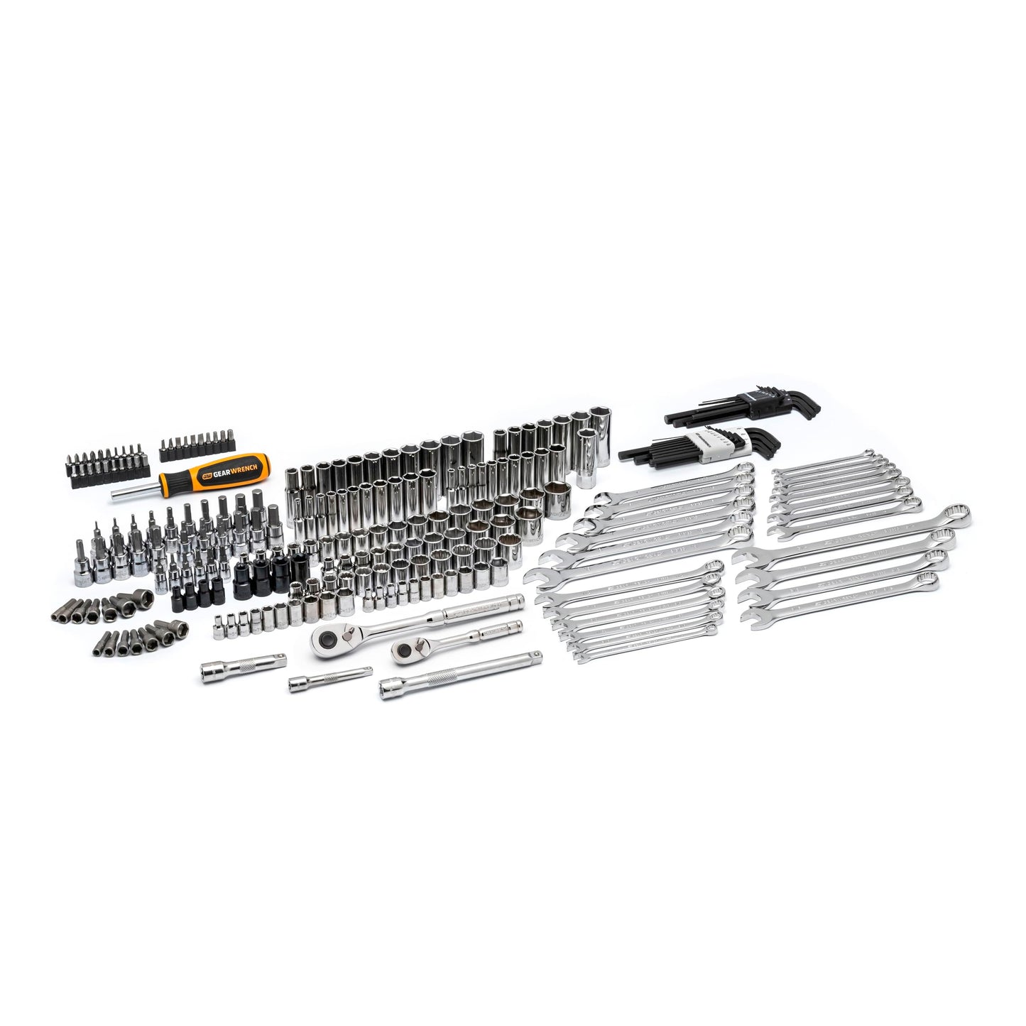 GEARWRENCH Mechanics Tool Set in 3 Drawer Storage Box, 232 Pc, 1/4 in and 3/8 in Drive, Metric/SAE | GW72LLCBMTS