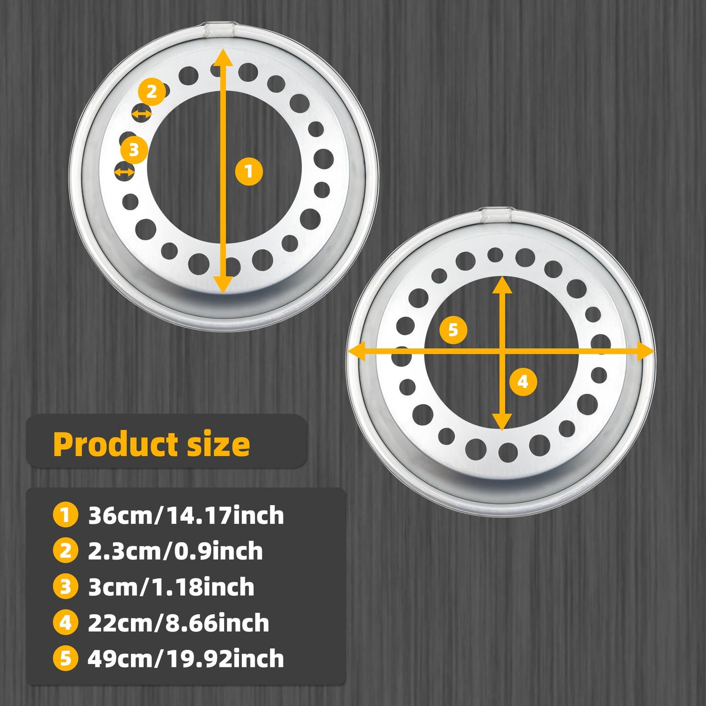 Dasbecan 2 Pcs Auto Steer Wheel Automatic Balancers Compatible with 22.5-24.5" Wheel, Centramatic Aluminum Wheel Balancers, Replace# 800-822