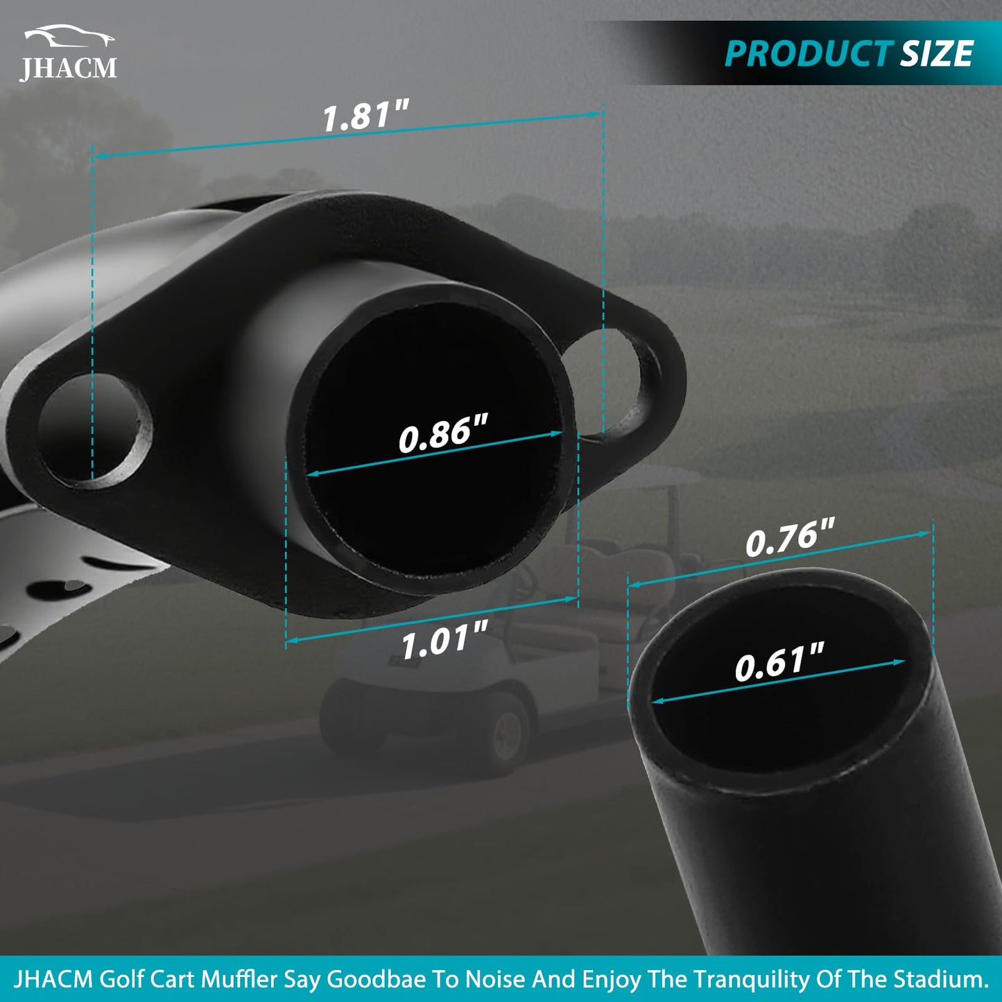 JHACM Golf Cart Muffler FE290 101859301 Compatible With Club Car Gas FE290 Kawasaki Motor 1994-2014 Golf Cart