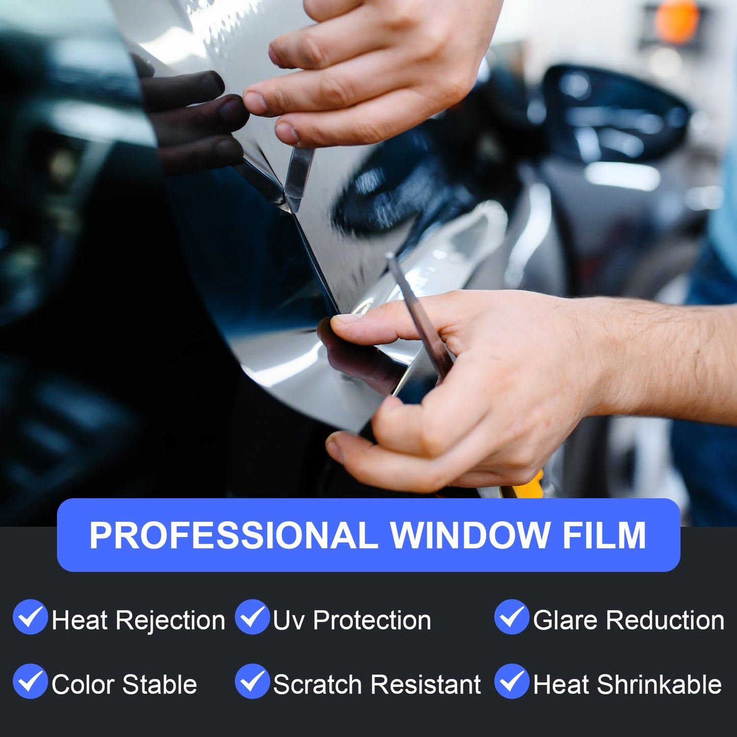 LuxeShade 2-Pack Auto Window Tint Film Rolls – Premium Carbon 5% VLT Privacy Window Films, UV/IR Heat Blocking, Scratch & Fade Resistant (1Ply 24"*100ft + 2Ply 24"*100ft)