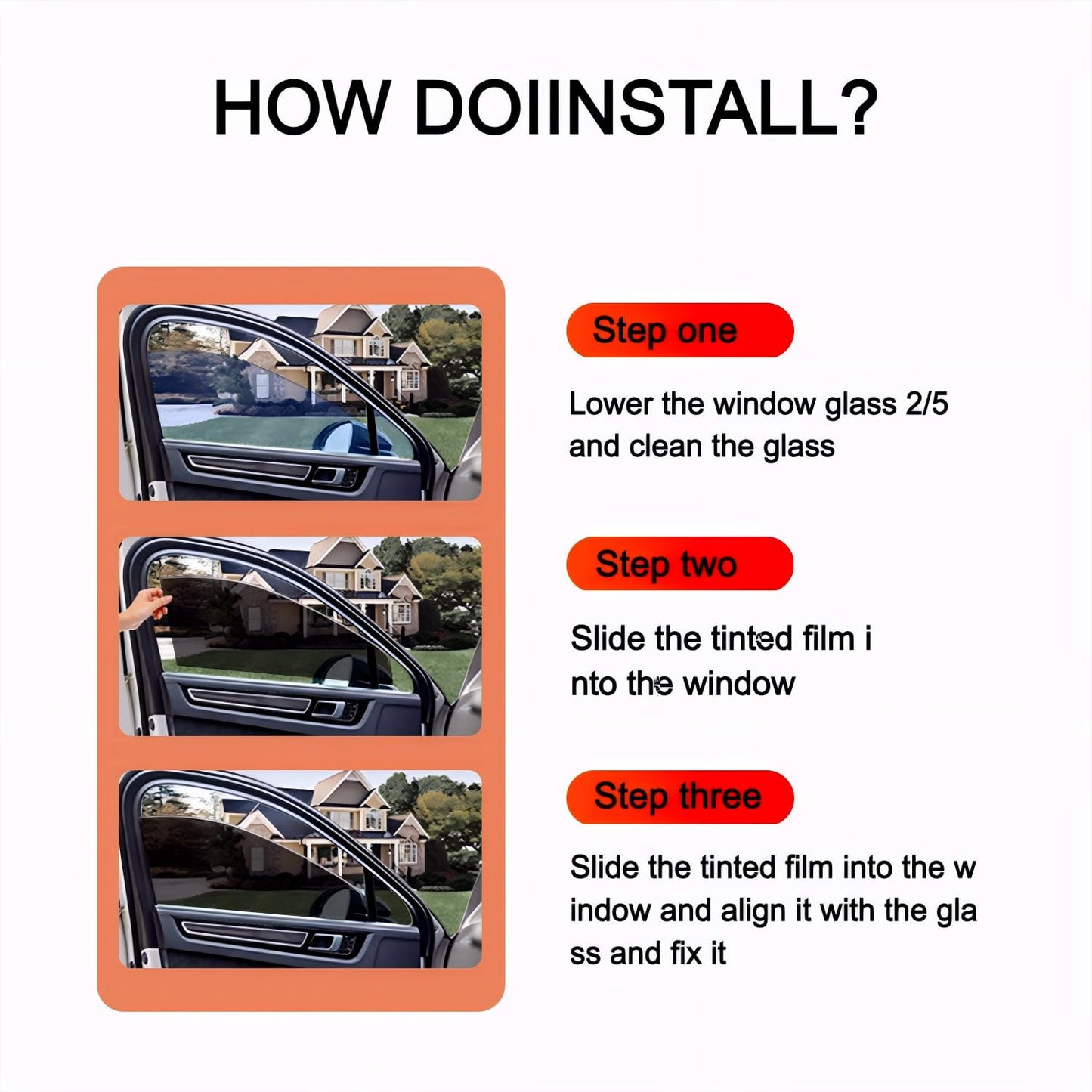 Detachable Car Side Window Tinting, UV Protection, Sun Protection, Privacy, Snow Blindness, Light Transmittance 33% (2018-2025 for Ford F150 Front Window)