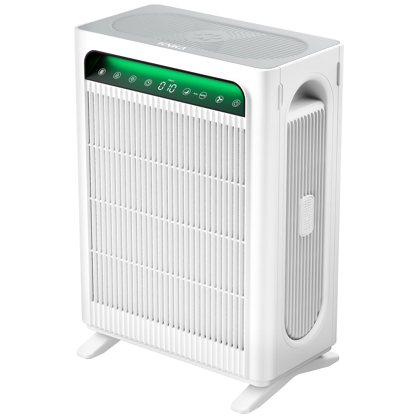 KNKA Air Purifier for Home Bedroom Large Room, HEPA Air Cleaner with Washable Pre-Filter, AQI Display, ECO Mode, Sleep Mode, Pet Mode for Pets, Dust, Pollen, APH4000, White