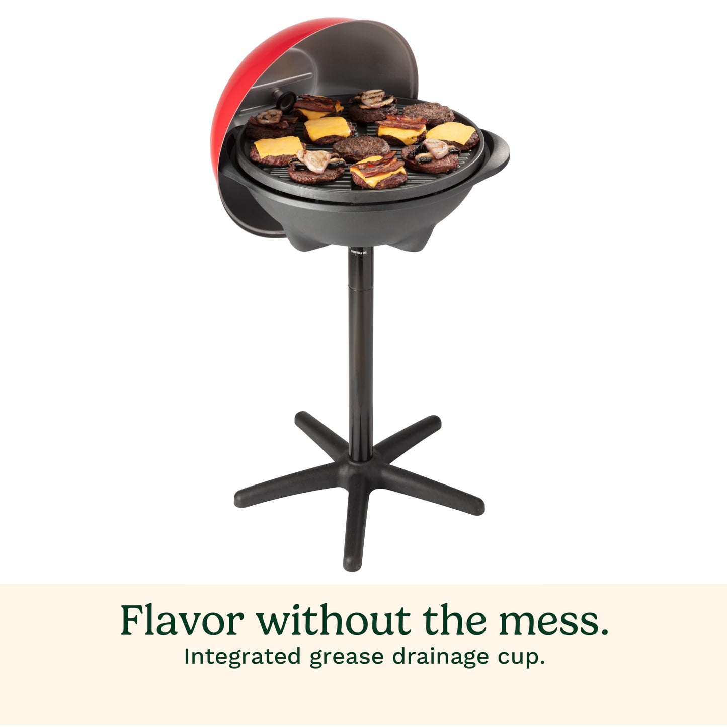 Cuisinart Indoor/Outdoor Electric Grill, 2-in-1 Portable BBQ with Nonstick Cooking Surface, Electric Grill Outdoor with Adjustable Heat, Stand/Tabletop Options for Cookouts, Barbecues, Small Spaces