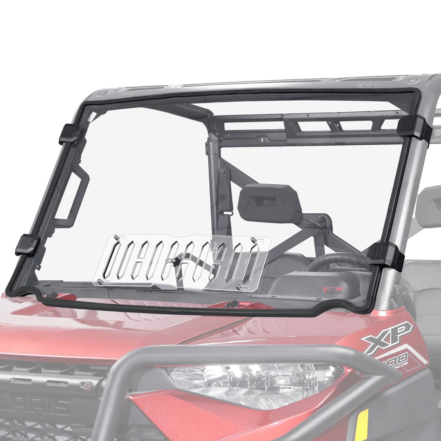 StarknightMT Full Windshield with Sliding Window Compatible with Polaris Ranger XP 1000 / Crew (2017-2026) & Ranger 1000 (2020-2026), Hard Coated Polycarbonate Vented Front Window
