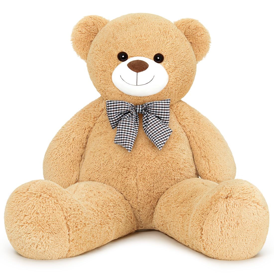 SNOWOLF Mothers Day Bear Gifts for Mom Giant Teddy Bear 47" Stuffed Animals Plush Toy, 4 Feet Cute Life Size Big Soft Bear for Boy Girl Birthday Valentine, 5 LBs, 120 CM, Light Brown