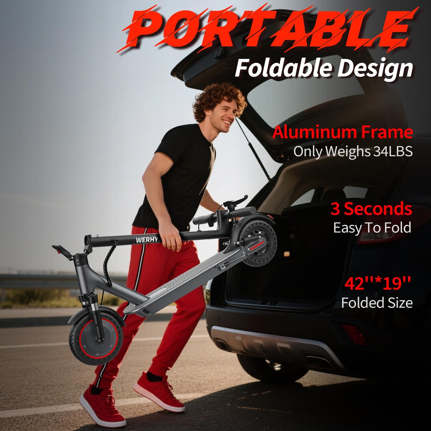 Electric Scooter, Powerful 500/350W Motor, 10"/8.5" Tire, Top Speed 19 MPH, 23/20/16 Miles Max Range, Folding Escooter for Adults & Teens with Smart APP, Digital Display, Cruise Control, Suspension