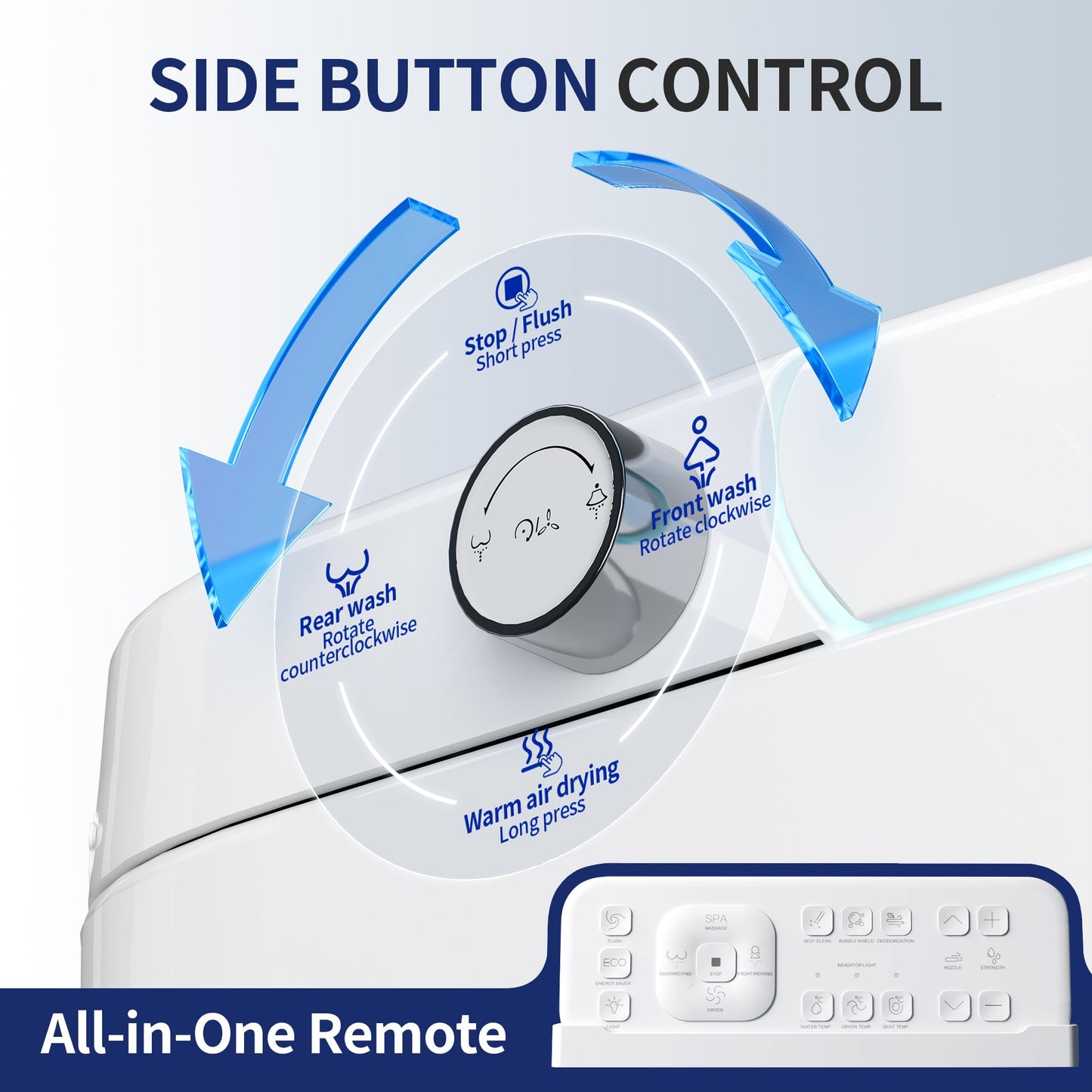 DeerValley Smart Toilet with Bidet Built in - Powerful Auto Flush, Auto Open/Close Lid, Heated Seat & Instant Warm Water Bidet, LED Display, Deodorization, 12" Rough-In, DV-1S0159-V3