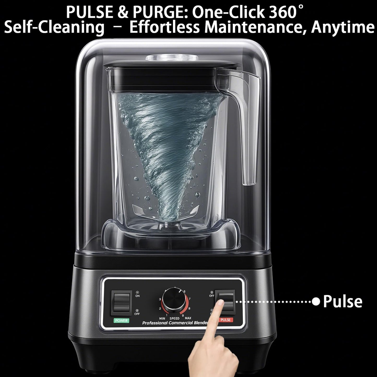 Professional blender, Commercial Blender, Smoothie Blender with Full Soundproof Shield,Quiet Blenders, Heavy Duty Blenders with Strong and Quiet Professional-Grade Power, Self-Cleaning, 70 Oz, 2200W