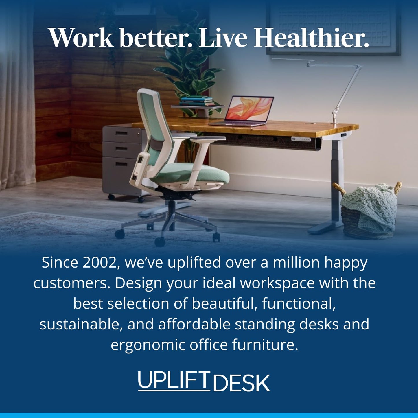 UPLIFTDESK V3 2-Leg Maple Laminate Wood Standing Desk – Adjustable Height, Advanced 1-Touch Memory Keypad, Under Desk Cable Management, Wire Grommets & Rocker Board (Black C-Frame, 72 x 30 inch)