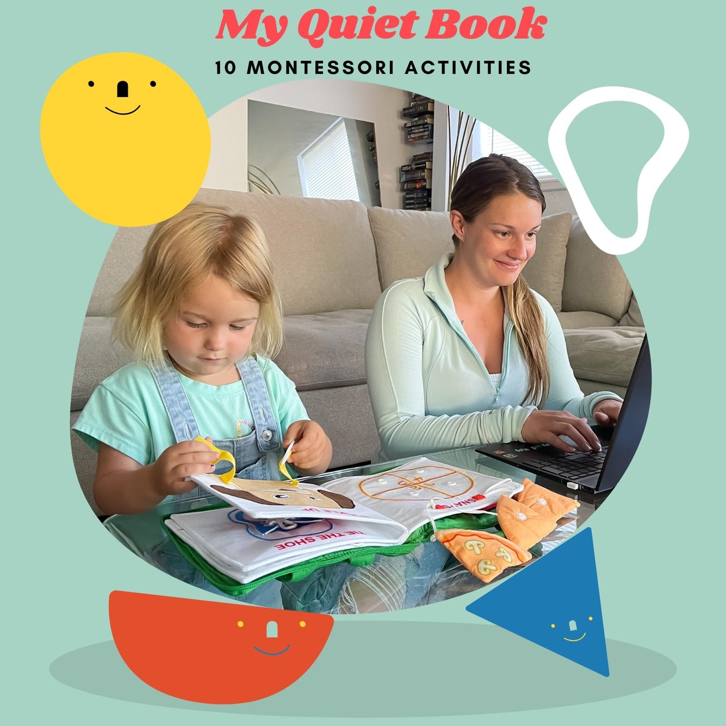BAVY My Quiet Book - Toddler Travel Car Plane Airplane - All Parts Attached - Activity Montessori Board Book, Travel Toys for Toddlers 1-3, Gifts for 1 2 3 4 Year Old Girl, Birthday Gifts Toys Age 2-4