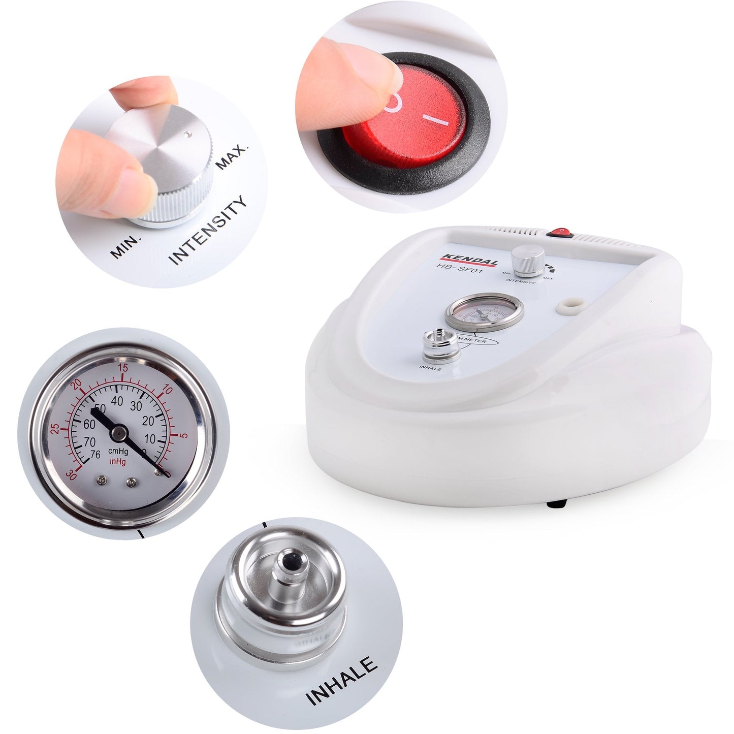 Kendal Professional Diamond Microdermabrasion Machine, Dermabrasion Facial Skin Care Equipment, Also Good for Home Use AC 110V HB-SF01