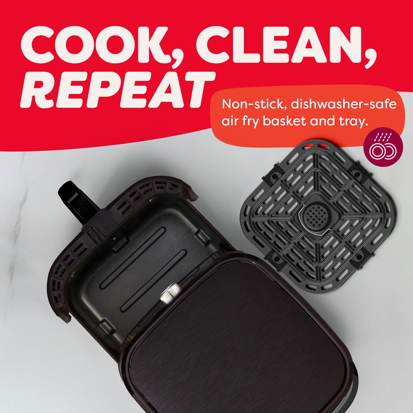 Instant Pot Vortex 6QT XL Air Fryer, 4-in-1 Functions that Crisps, Roasts, Reheats, Bakes for Quick Easy Meals, 100+ In-App Recipes, is Dishwasher-Safe, from the Makers of Instant Pot, Black