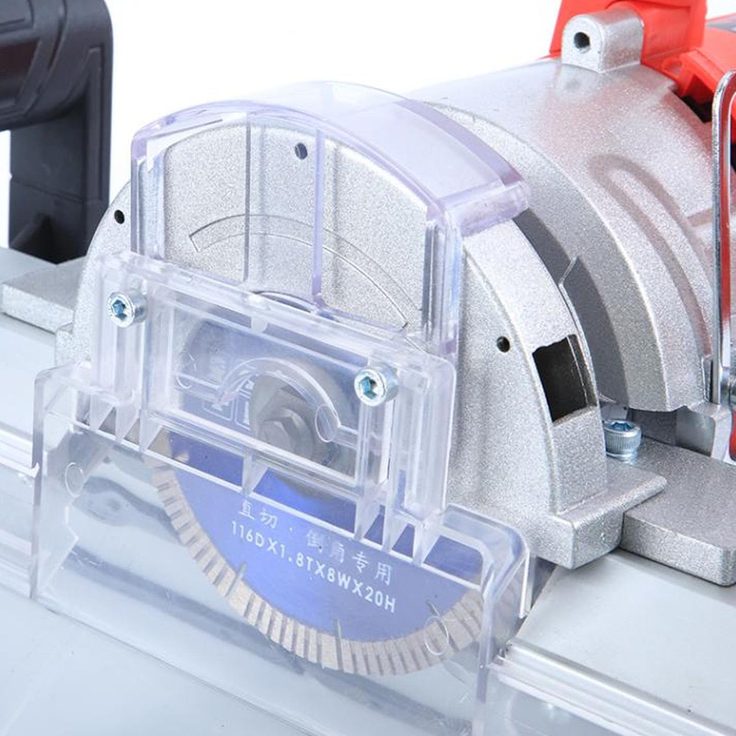 Electric Tile Bevel Cutter with Saw Cutter, 45 Degree 13000RPM 1200W High Strength Tile Chamfering Machine with 12V 2.2m Hose, Less Dust Design Ceramic Tile Chamferer