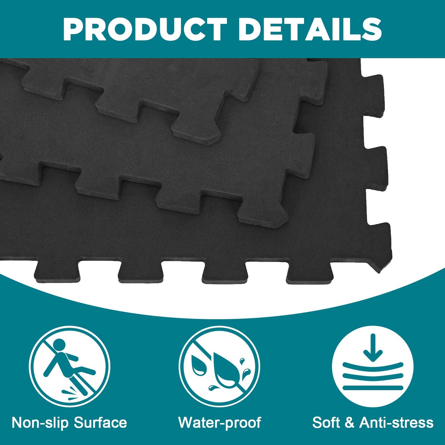 GOOFCXO 77" Round Hot Tub Mat for Inflatable Tub, 1/2" Extra Thick Hot Tub Pad Foundation Non-Slip EVA Foam Padding for Outdoor Hot Tubs Pool Spa Pad Game Camping Mat, Easy Clean