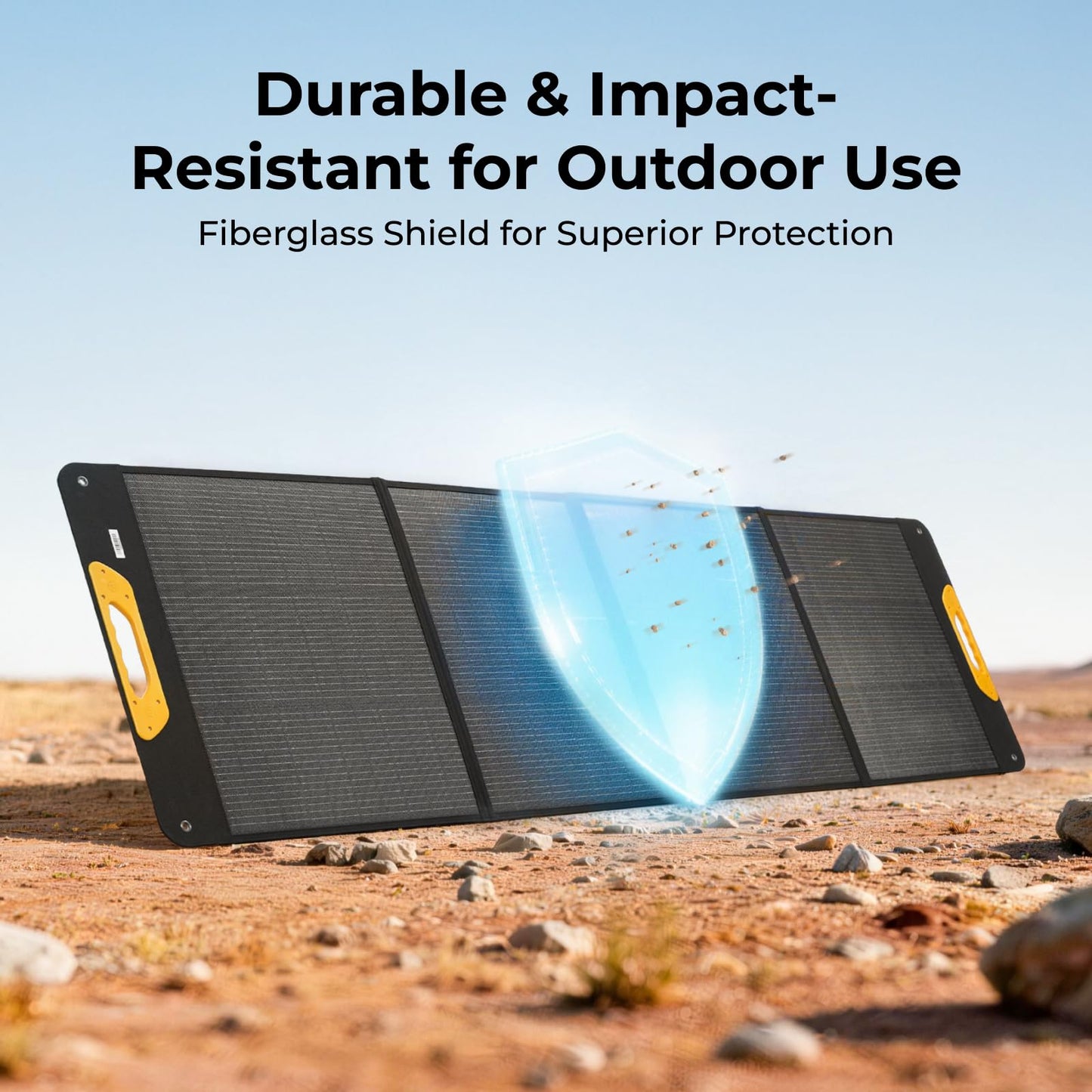 BougeRV 200W Portable Solar Panel with IP65 Water Resistant, Foldable Solar Panel with XT60/DC7909 Connectors, 200 Watt Solar Charger for Camping, RV, Van, Boat, Fishing, Hiking & Off-Grid Use
