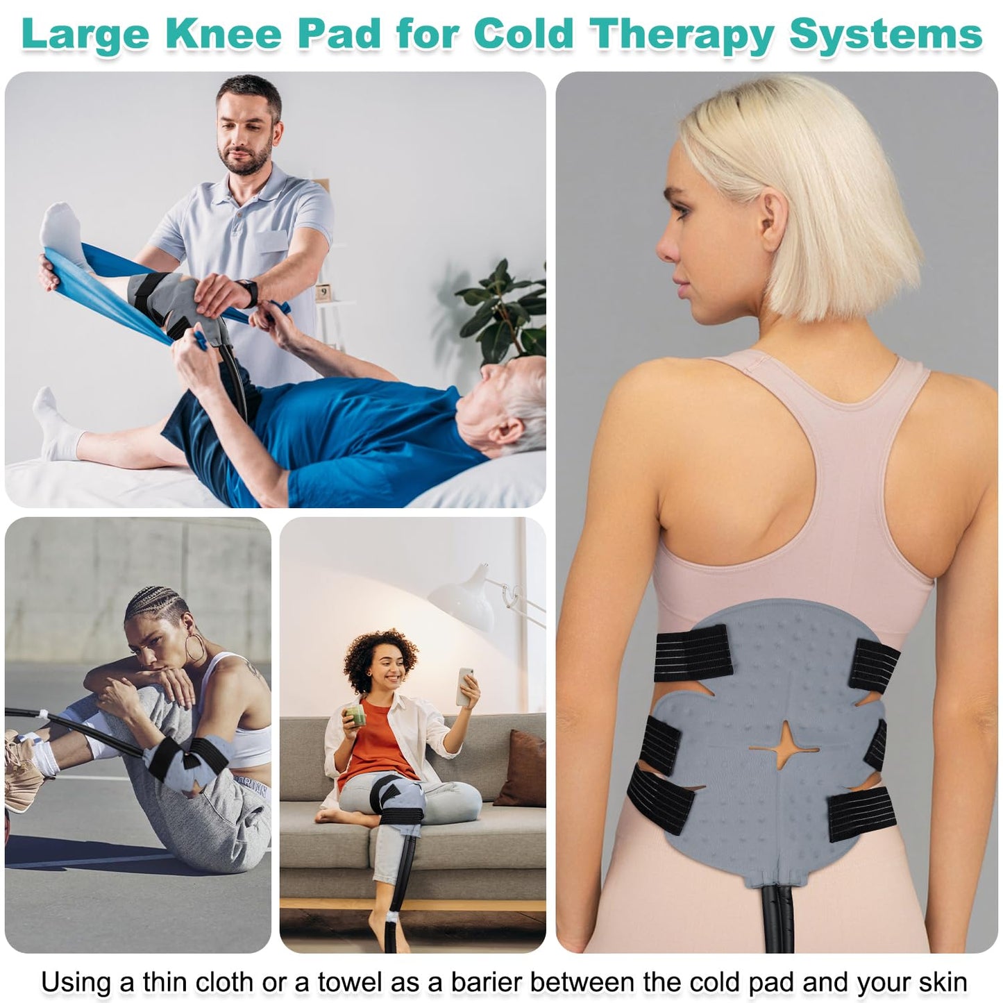 Large Cold Therapy Machine for Knee Replacement – Programmable Ice Machine for After Surgery with Quiet Motor, Leak-Proof & Long-Lasting – Portable Knee Ice Machine for Pain Relief & Swelling