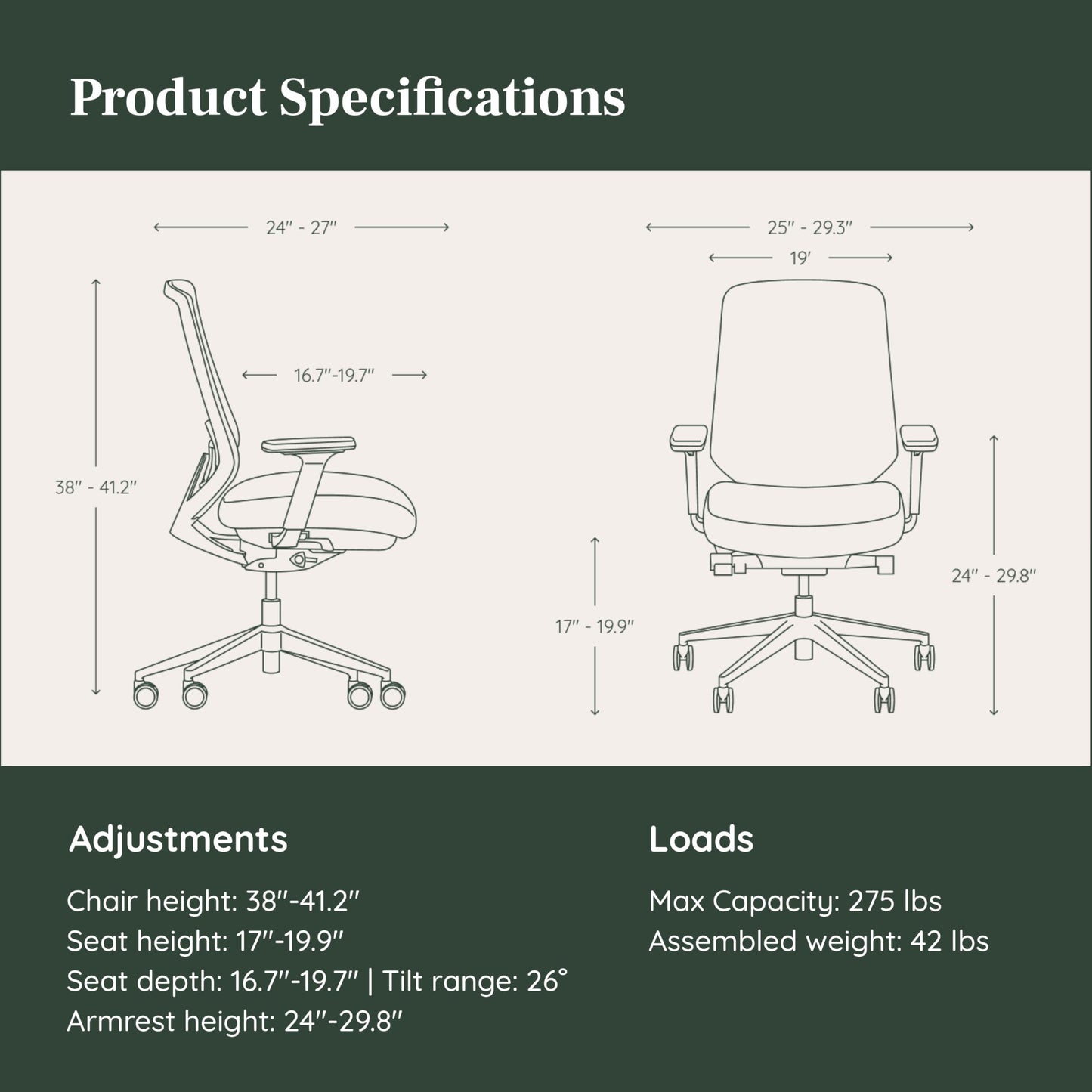 Branch Ergonomic Chair Pro - Mesh Office Chair with 14 Points of Adjustment - Height, Depth & Tilt Adjustable - 5D Armrests - Forward Tilt, Smooth Recline, and Lumbar Support - Shore