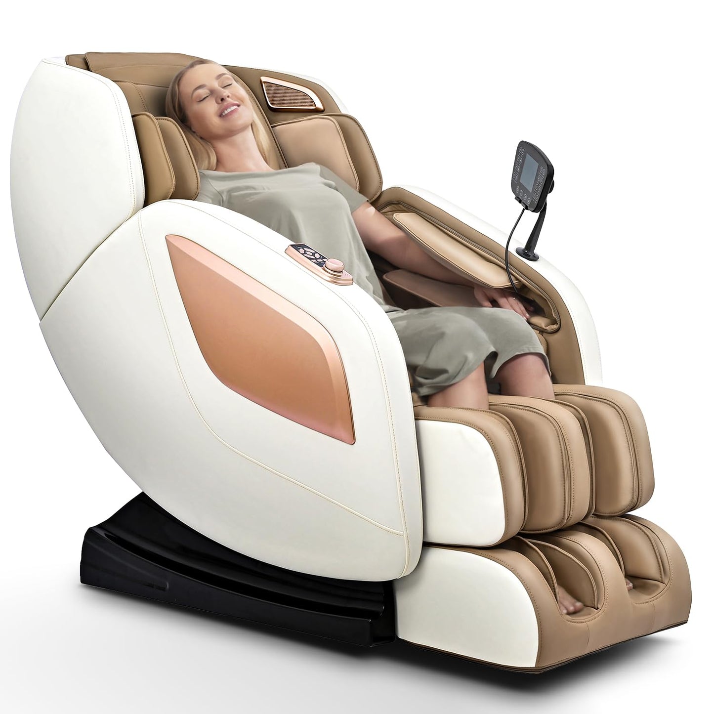 Mazzup Massage Chair Full Body with Heat, Full Body Zero Gravity Shiatsu Massage Chair, Kneading Recliner w/ 20 Auto Modes, Foot Massage, Bluetooth, USB Charging Port, Touch Screen Controller