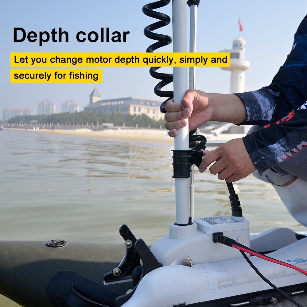 AQUOS Haswing CaymanB Bow Mount Electric Trolling Motor with Wireless Remote- 55 Lb. Thrust, 54in. Shaft, Saltwater & Freshwater