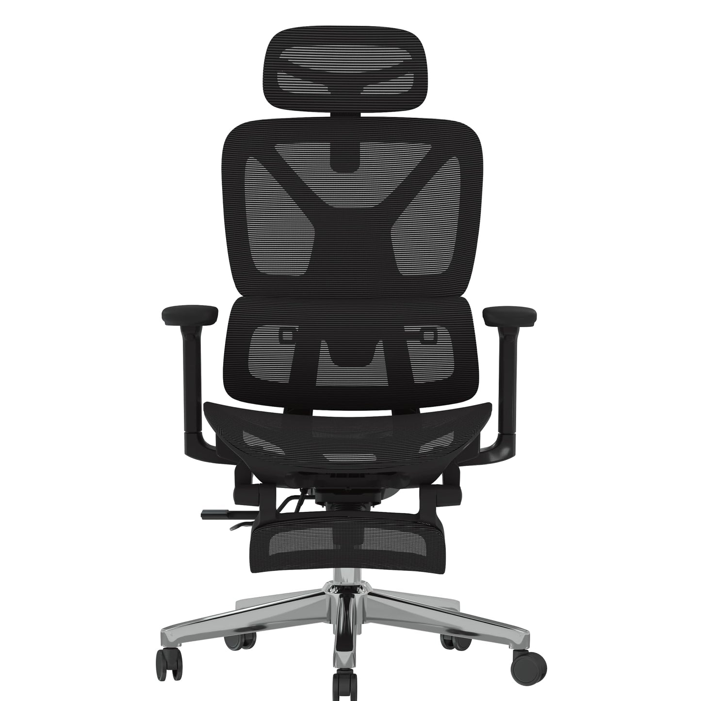 FLEXISPOT ErgoX Premium Ergonomic Office Chair with Footrest- Adjustable 3D Armrests, Dynamic Lumbar Support, Recline & Tilt Function, Mesh Seat, for Home & Office Use,Black