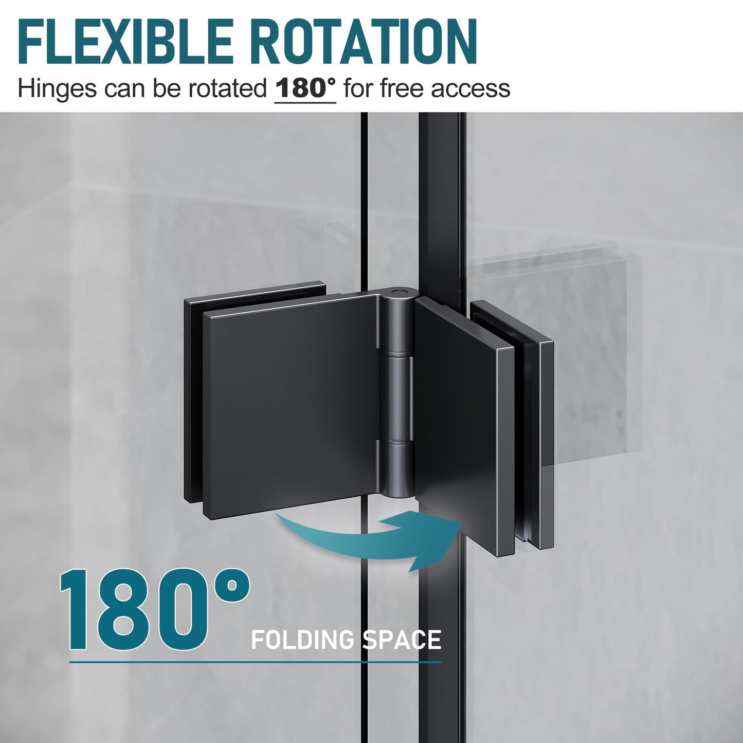 ELEGANT Bifold Frameless Glass Shower Door 32 in.W x 72 in.H Pivot Swing Shower Doors with 1/4 in. Clear Tempered Shower Glass Panel in Matte Black Semi-Frameless Shower Door