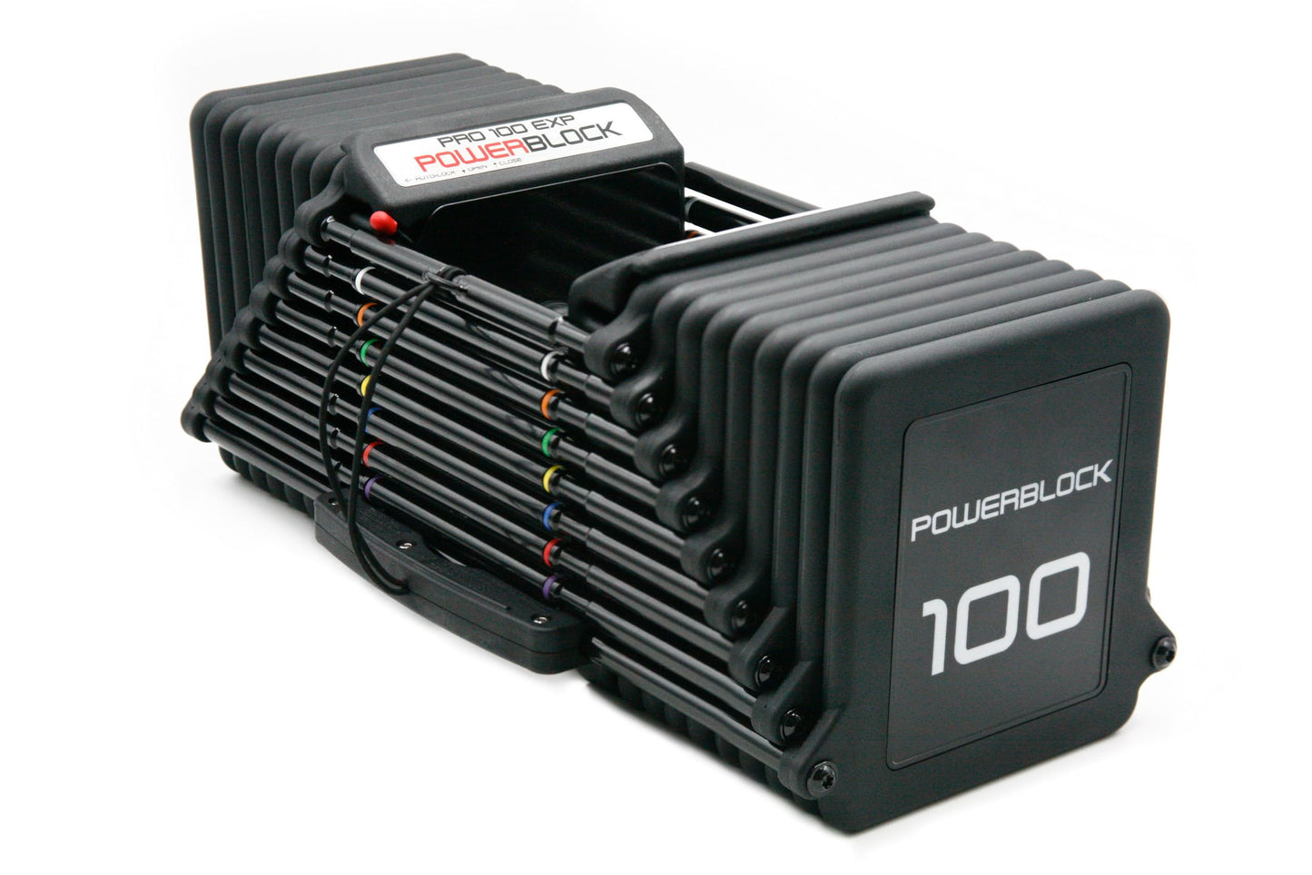 PowerBlock Pro 100 Adjustable Dumbbell, Sold As A Single Unit 5-100 lb Dumbbell – Durable Steel Build, Innovative Workout Equipment, Strength Training