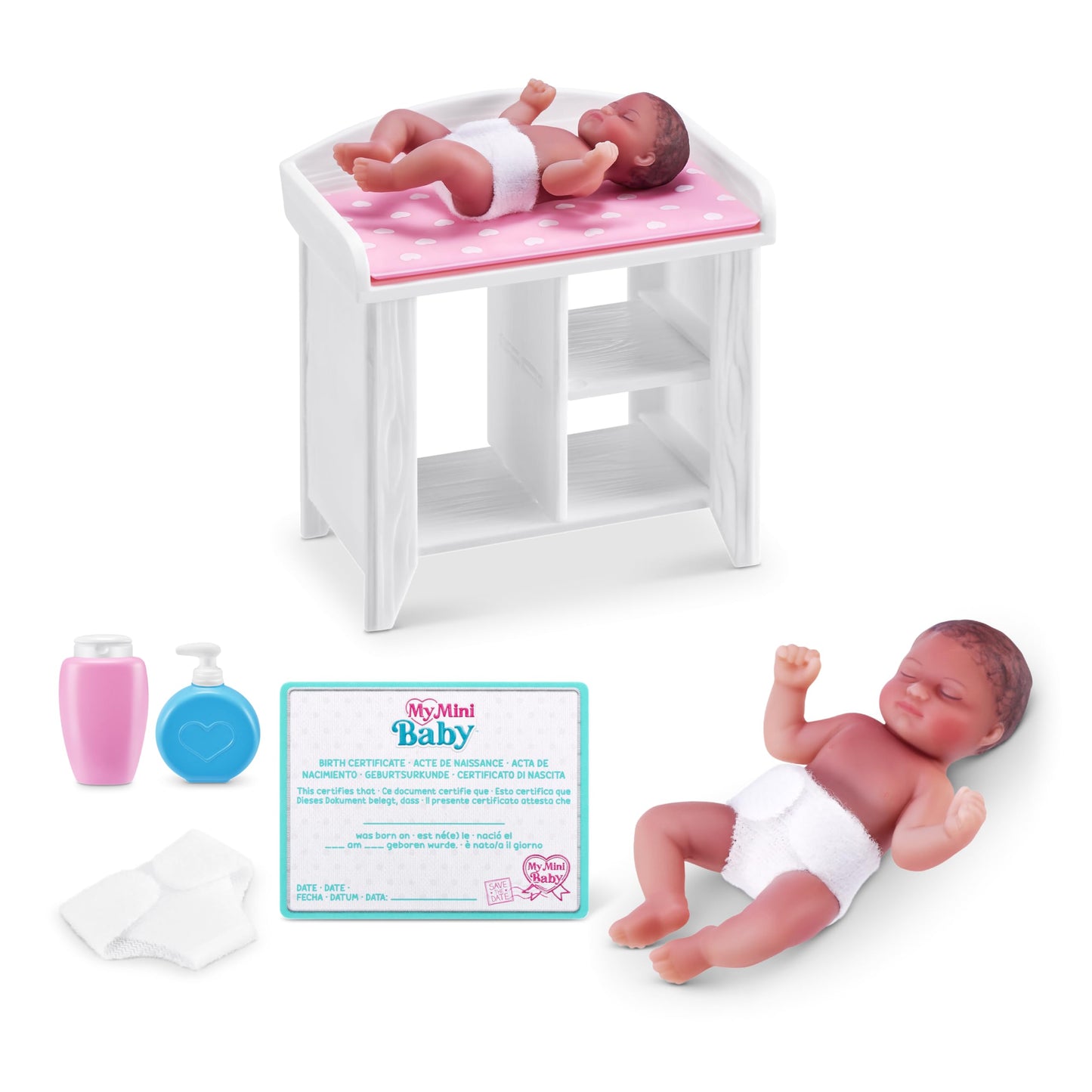 5 Surprise My Mini Baby Series 1 by ZURU, Collectible Mystery Capsule, Toy for Girls, Realistic Miniature Baby, Playset and Accessories