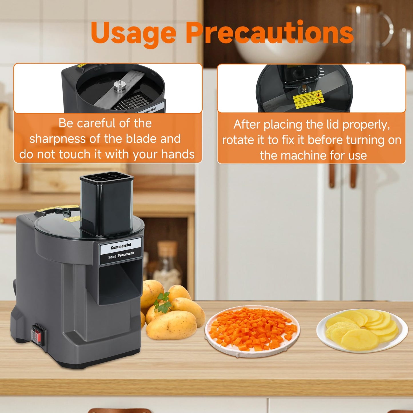 Mangoct 3 in 1 Electric Vegetable Dicer Slicer for Commercial & Home Use, Multifunctional Automatic Commercial Vegetable Chopper for Onion Potato Cabbage Veggie Fruit Slicing Shredding and Slitting